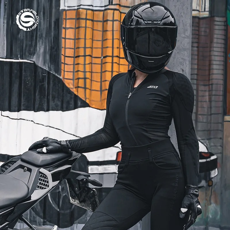 Motorcycle Gear Jacket Women - SFK Summer Women Tight Moto Body