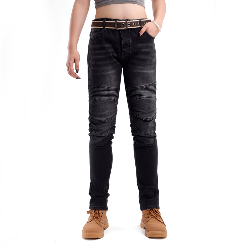 Womens Motorcycle Jeans Black  - Motorcycle Gear Women Pants incelemesi ve fiyatı