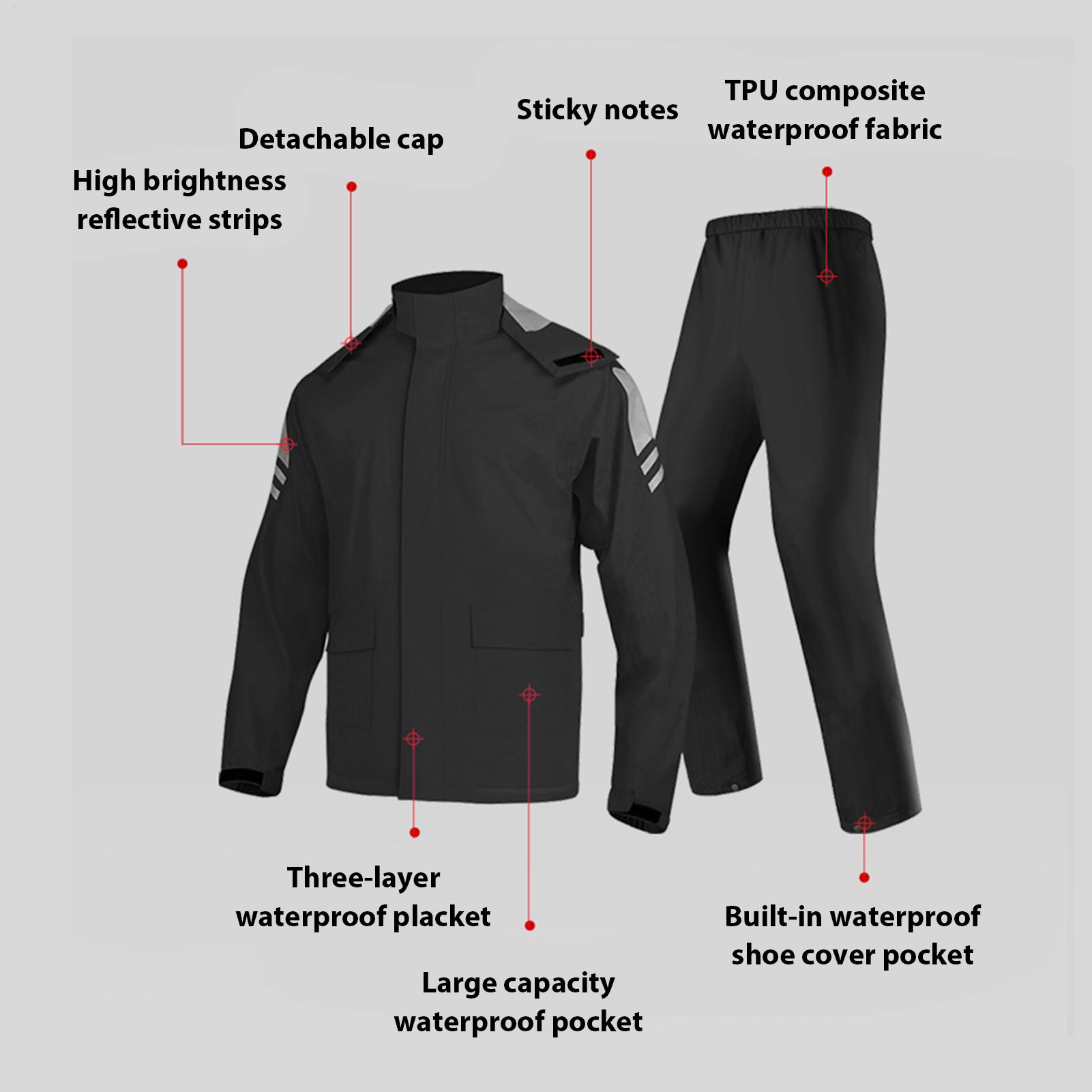 Waterproof Rain Suits for Men  - Motorcycle Gear Rain incelemesi ve fiyatı