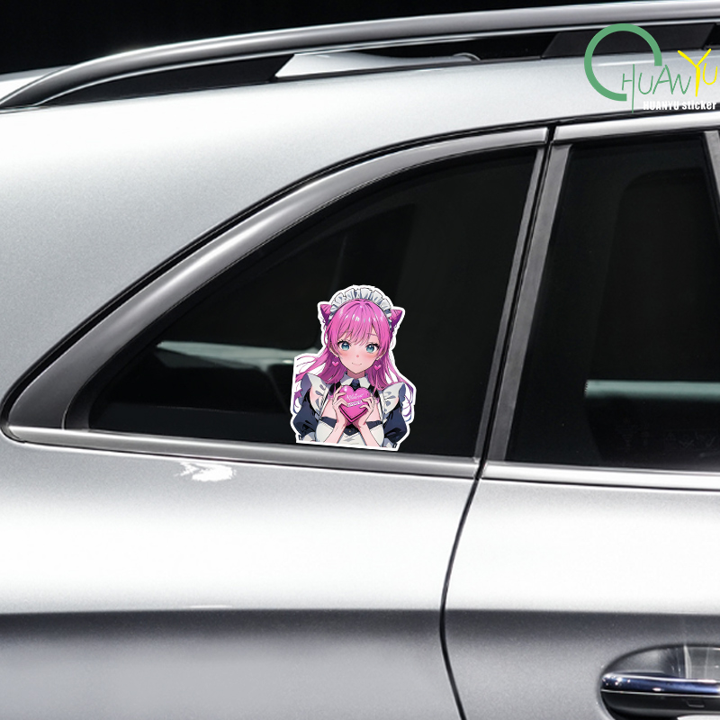 JDM Cute Girl Anime Car Sticke - Motorcycle Gear Hub incelemesi ve fiyatı
