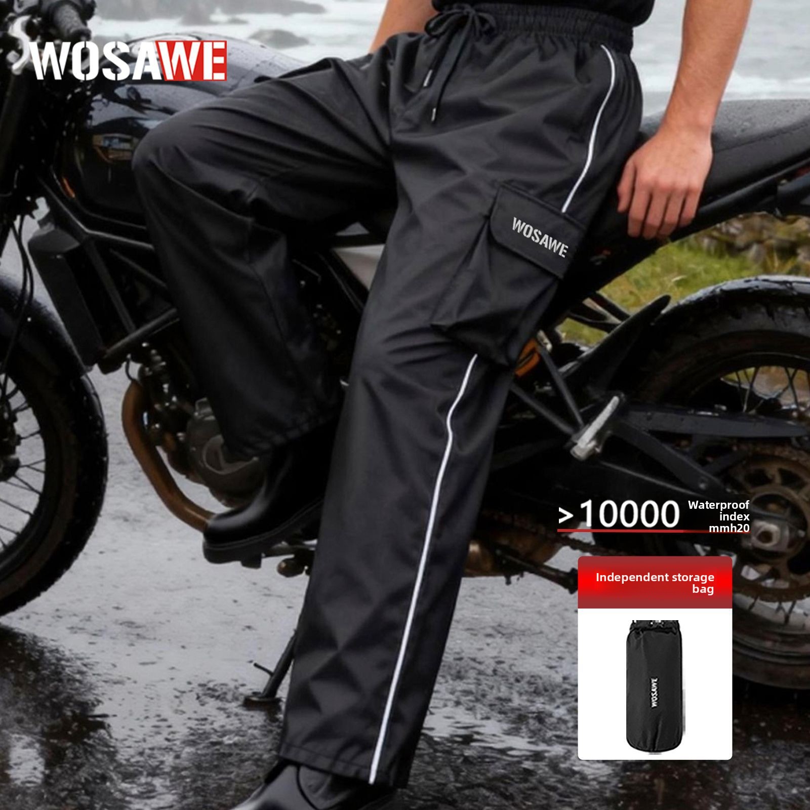 WOSAWE Motorcycle Rain Pants R - Motorcycle Gear Rain incelemesi ve fiyatı