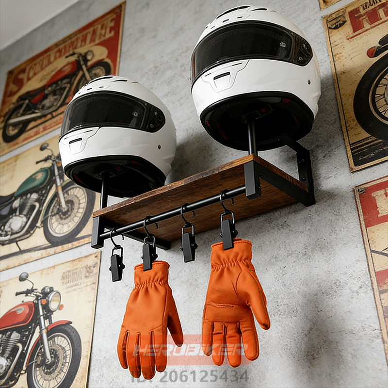 Motorcycle Helmet Wall Mount W - Motorcycle Gear Holder incelemesi ve fiyatı