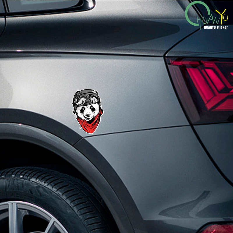 Panda bicycle cartoon car stic - Motorcycle Gear Pattern incelemesi ve fiyatı