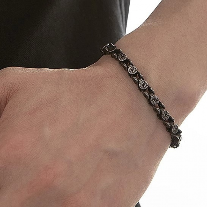 Stainless Steel Bracelet Men G - Motorcycle Gear Pattern incelemesi ve fiyatı