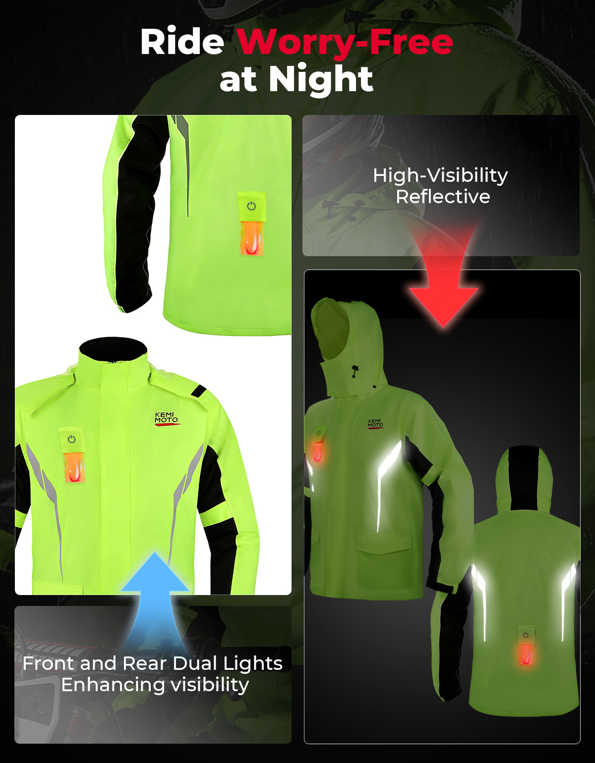 KEMIMOTO Unisex Waterproof Rai - Motorcycle Gear Rain incelemesi ve fiyatı