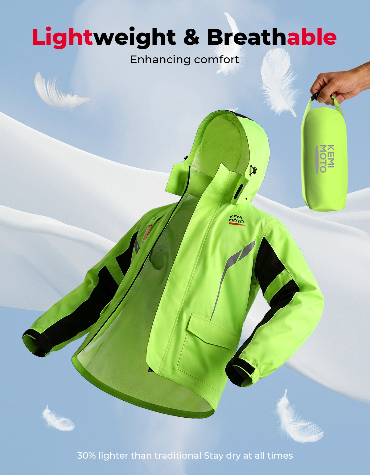KEMIMOTO Unisex Waterproof Rai - Motorcycle Gear Rain incelemesi ve fiyatı