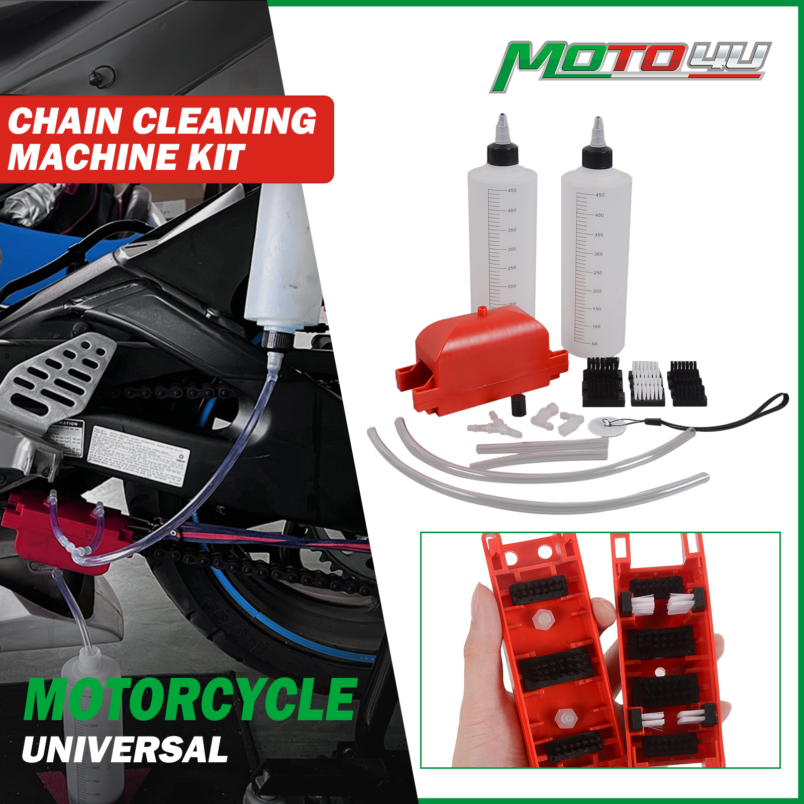 Chain Cleaning Machine kit Bru - Motorcycle Gear Clearance incelemesi ve fiyatı