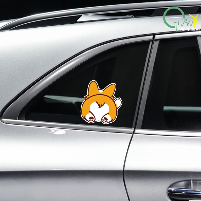 Car Cartoon Car Sticker Corgi  - Motorcycle Gear Rain incelemesi ve fiyatı