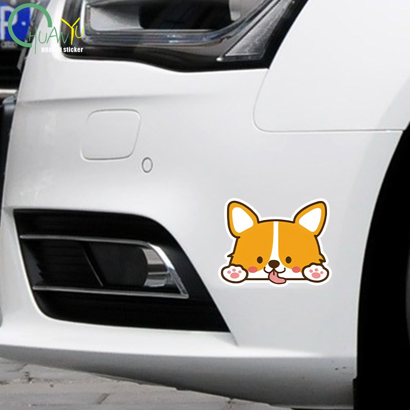 Car Cartoon Car Sticker Corgi  - Motorcycle Gear Rain incelemesi ve fiyatı