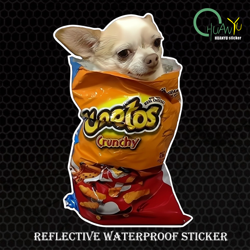 Cute puppy reflective sticker  - Motorcycle Gear Hub incelemesi ve fiyatı
